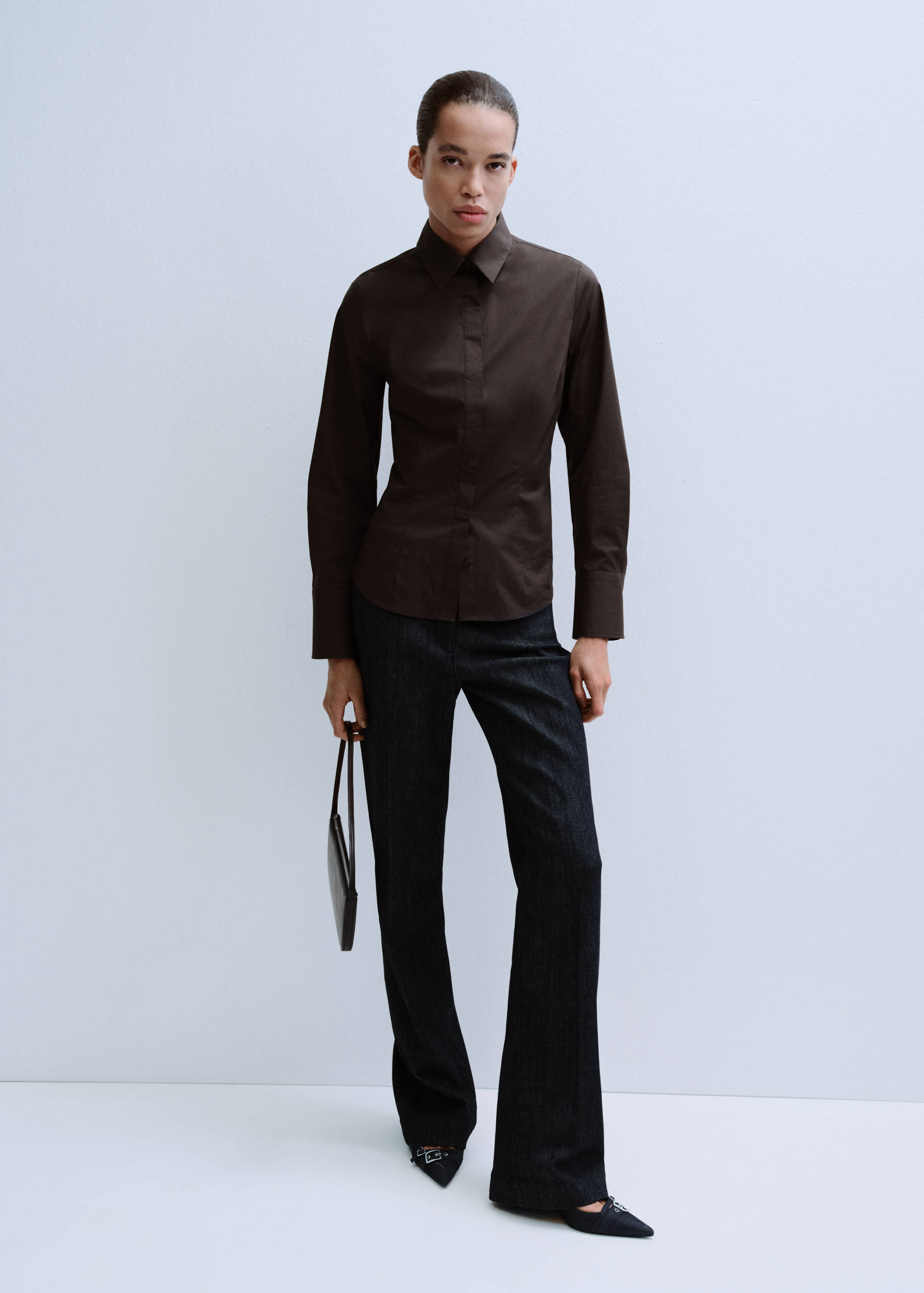 Slim-fit poplin shirt - General plane