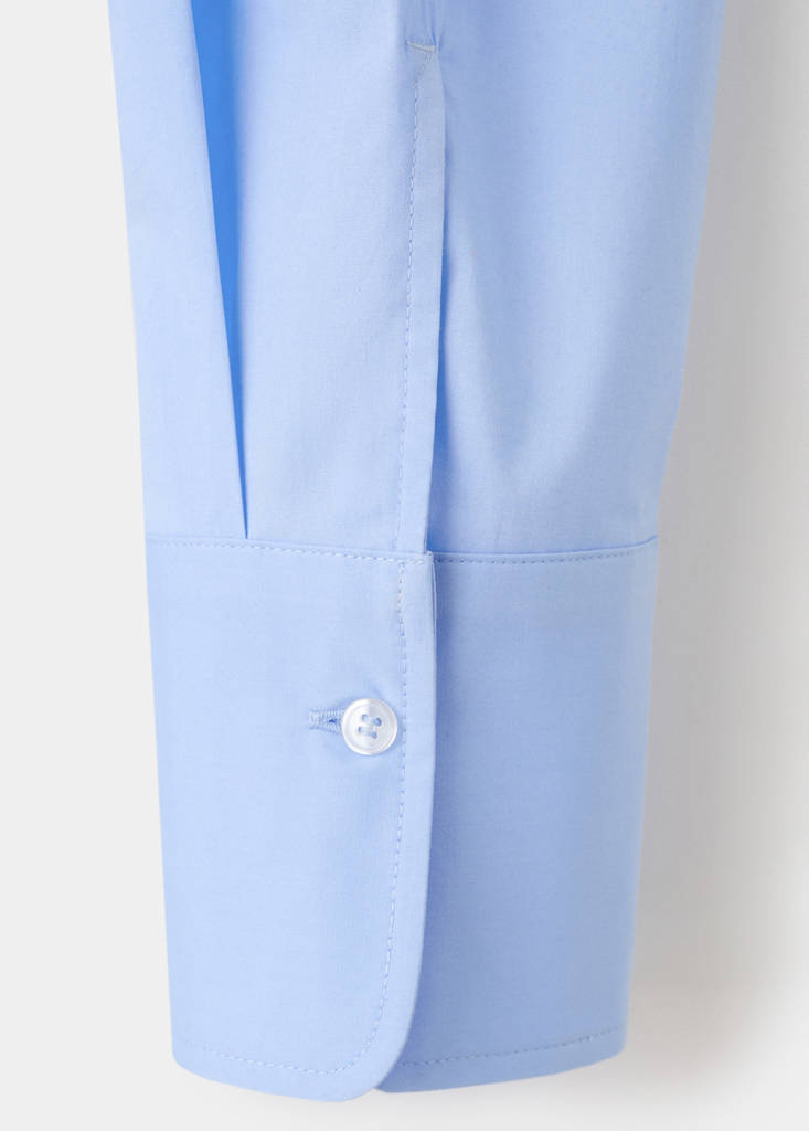 Slim-fit poplin shirt — Sky Blue