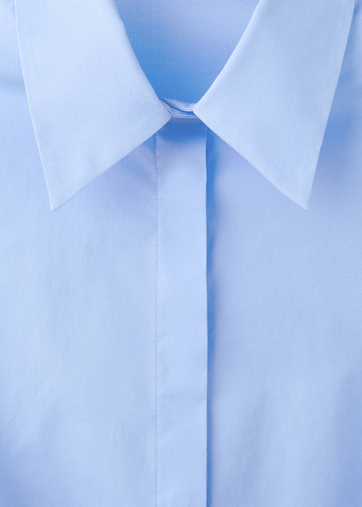 Slim-fit poplin shirt — Sky Blue