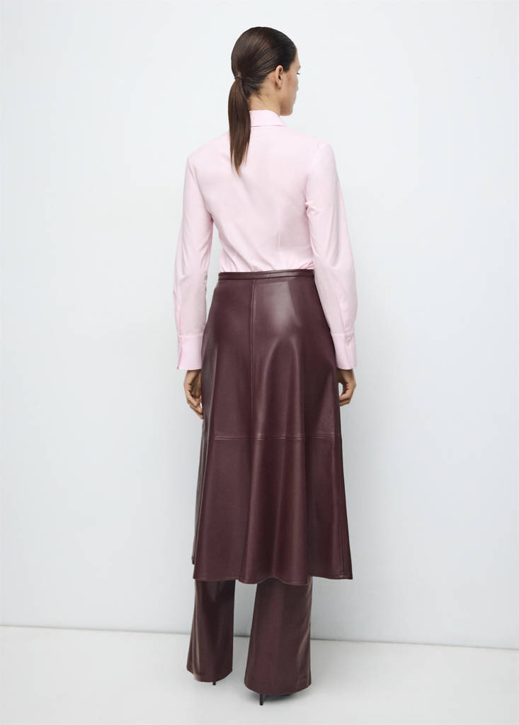 Slim-fit poplin shirt — Pink
