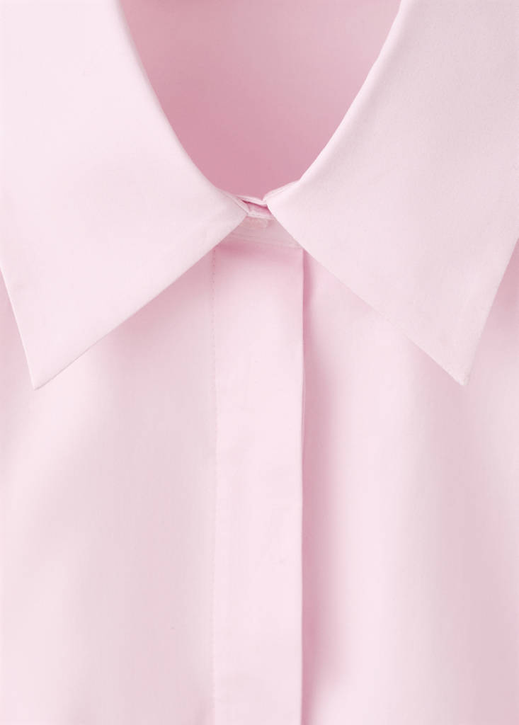 Slim-fit poplin shirt — Pink