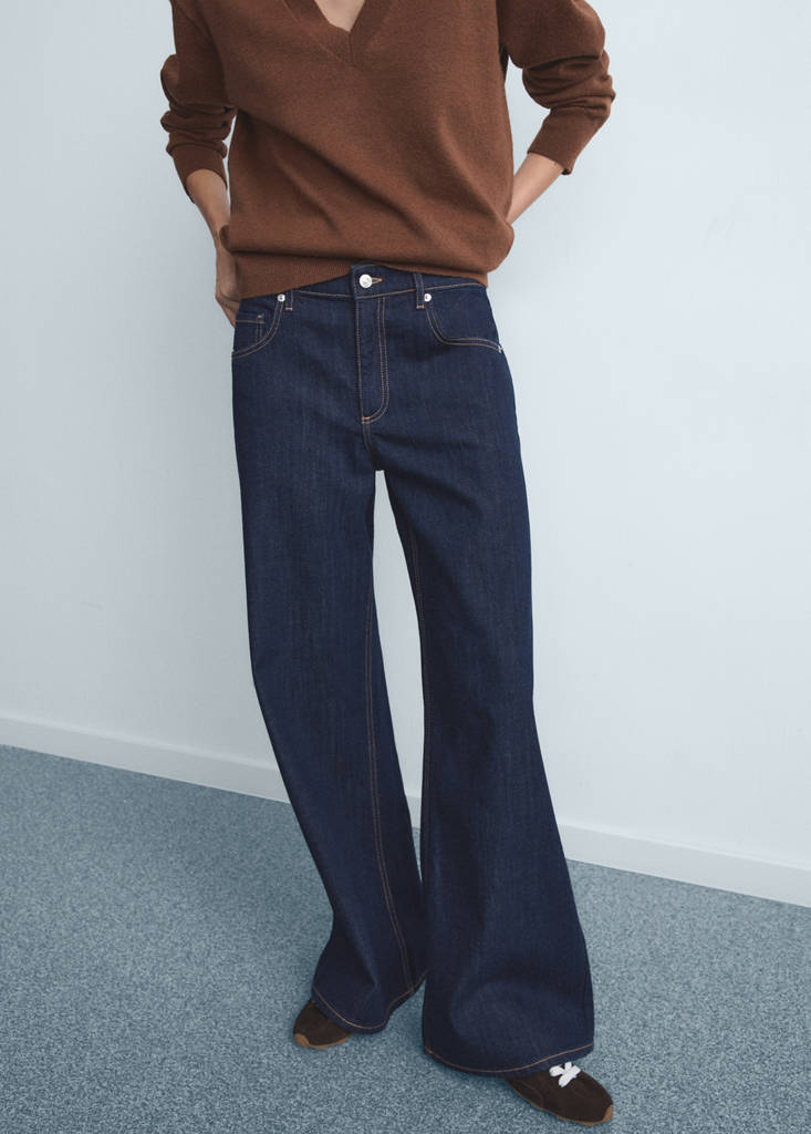 Low-rise wideleg jeans — Open Blue