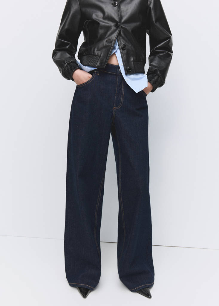 Low-rise wideleg jeans — Open Blue