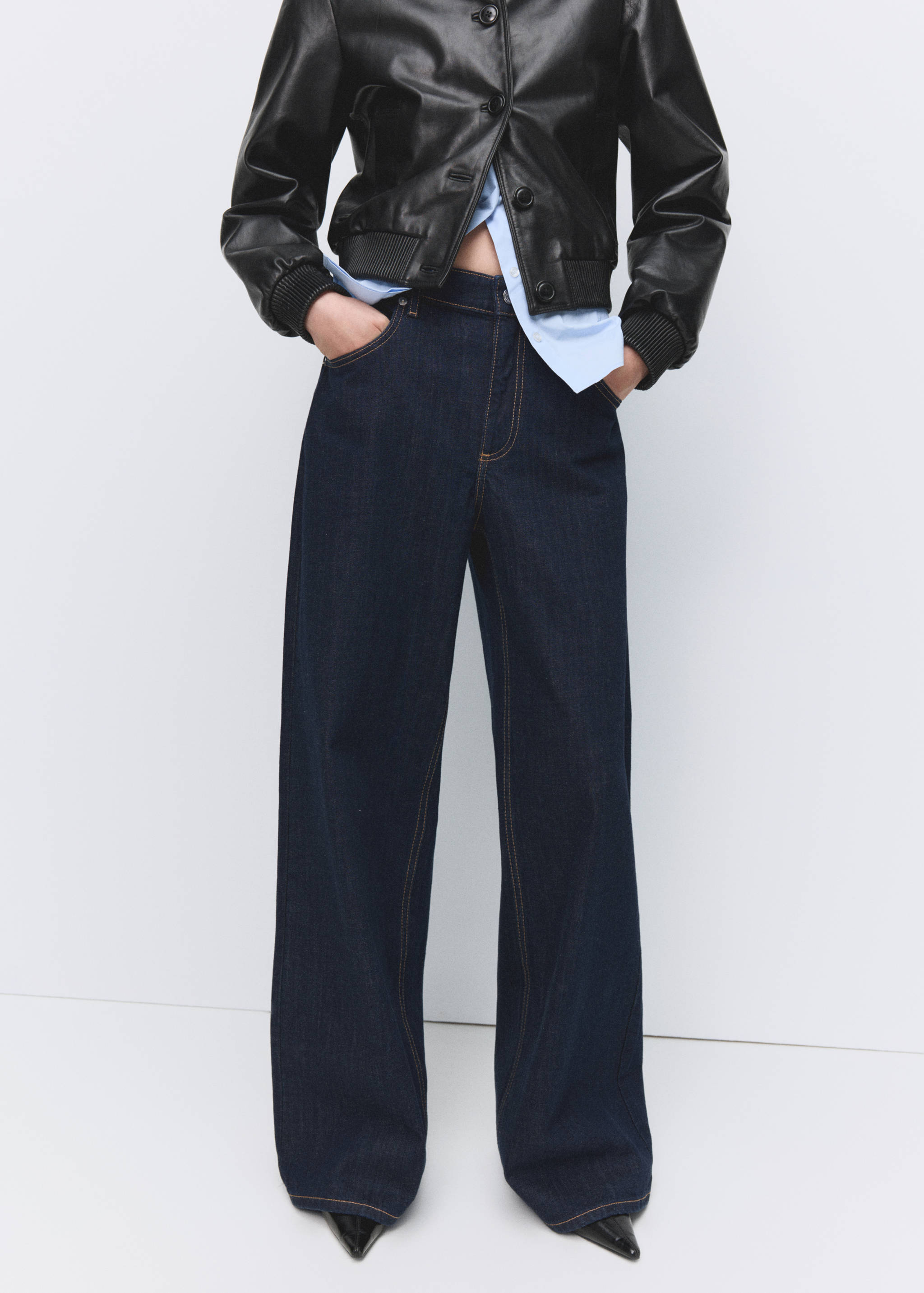 Low-rise wideleg jeans - Medium plane