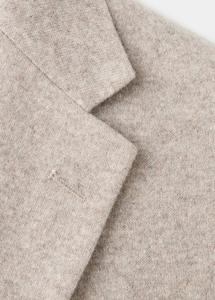 Slim fit flecked wool blazer — Beige