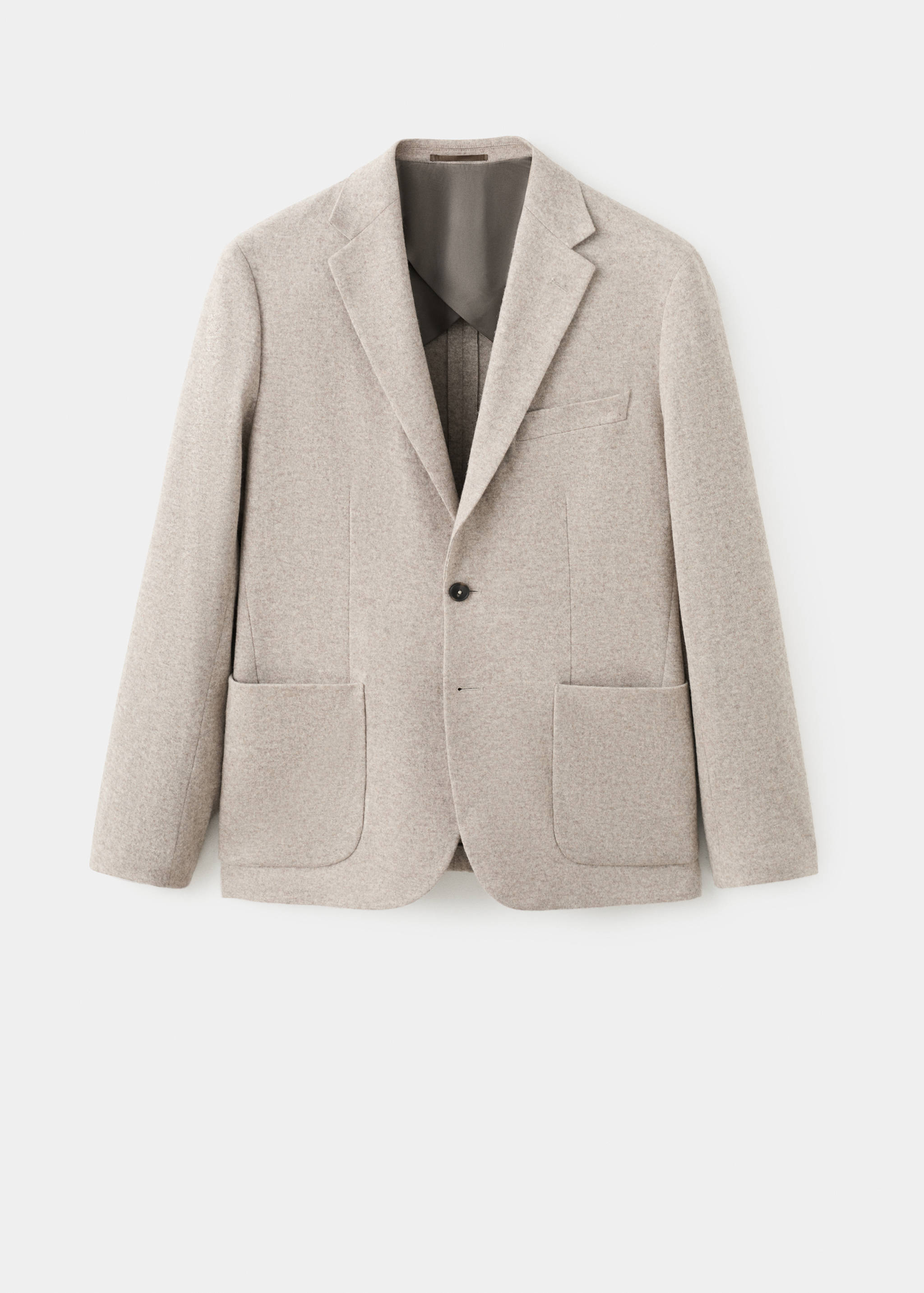 Gemêleerde wollen slim fit blazer - Artikel zonder model