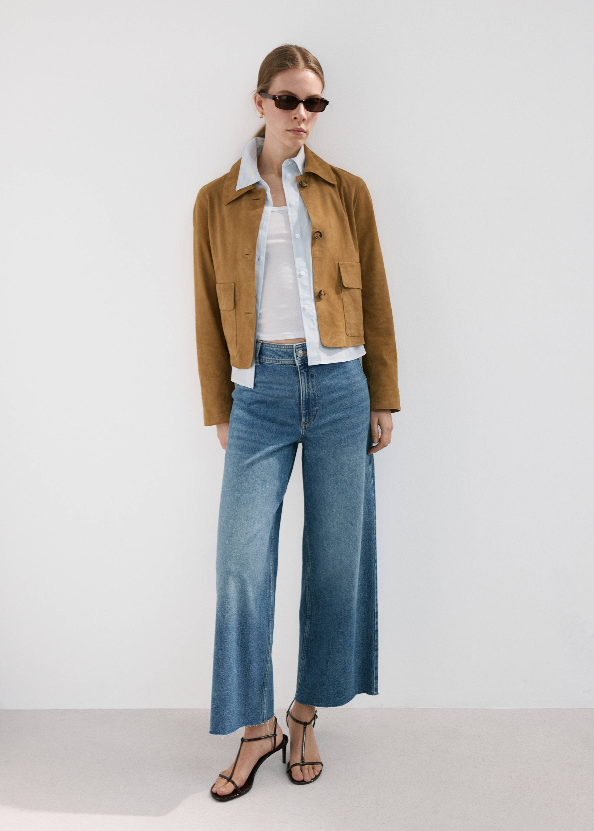 Jean style jupe-culotte Catherin taille haute - Plan général