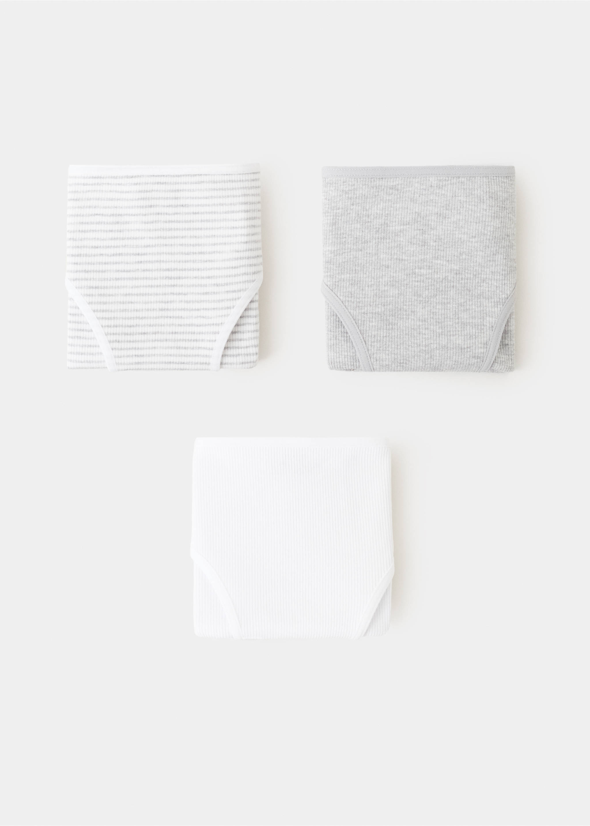 3 pack essential panty - Article without model, Light Heather Grey. Ref: 27041233-00.