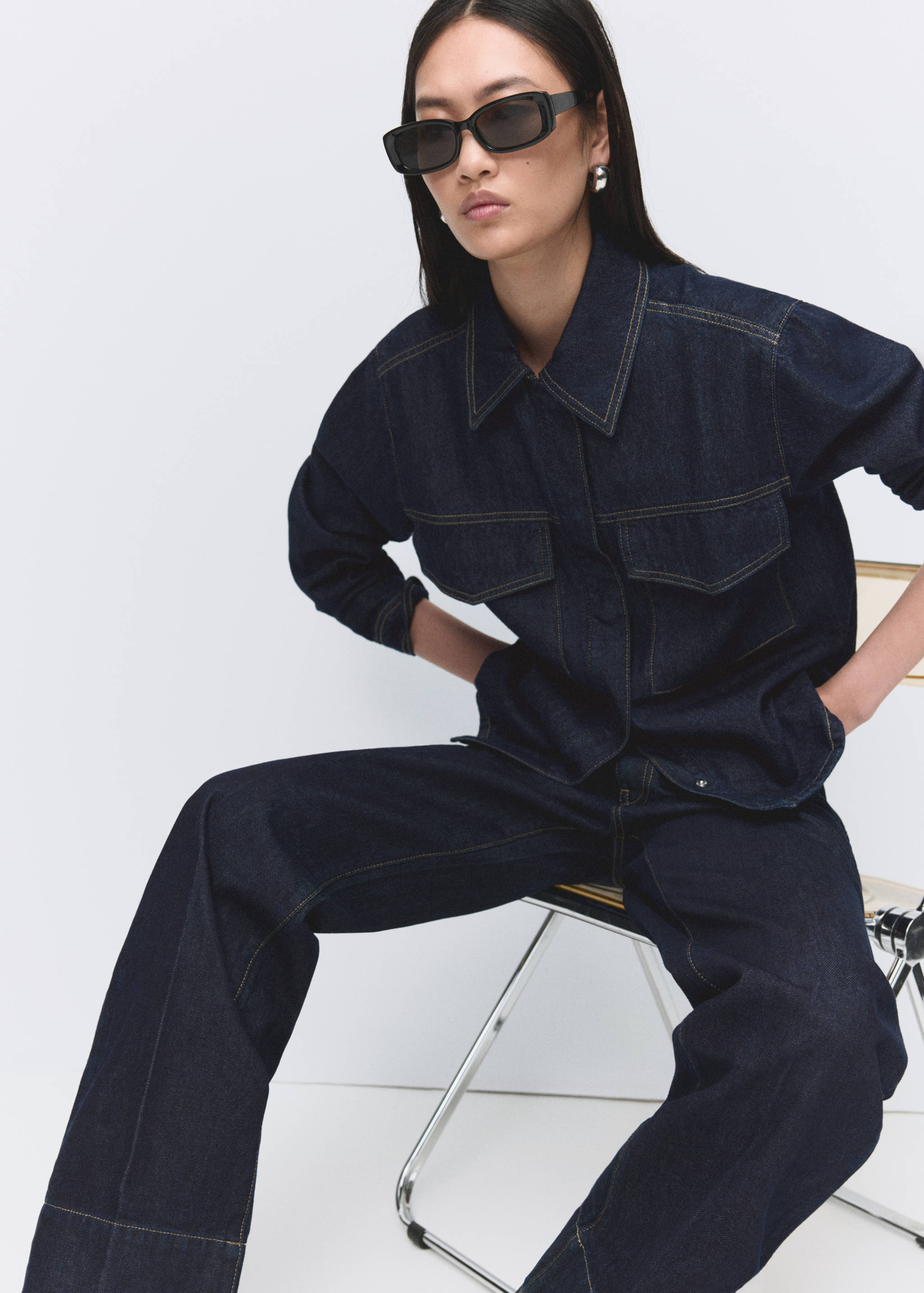 Camisa vaquera bolsillos solapa - Detalle del artículo 2