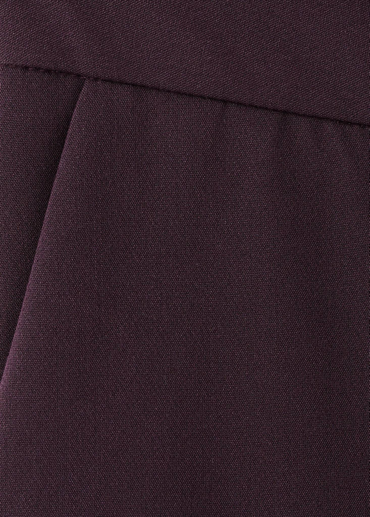 High-waist straight trousers — Plum