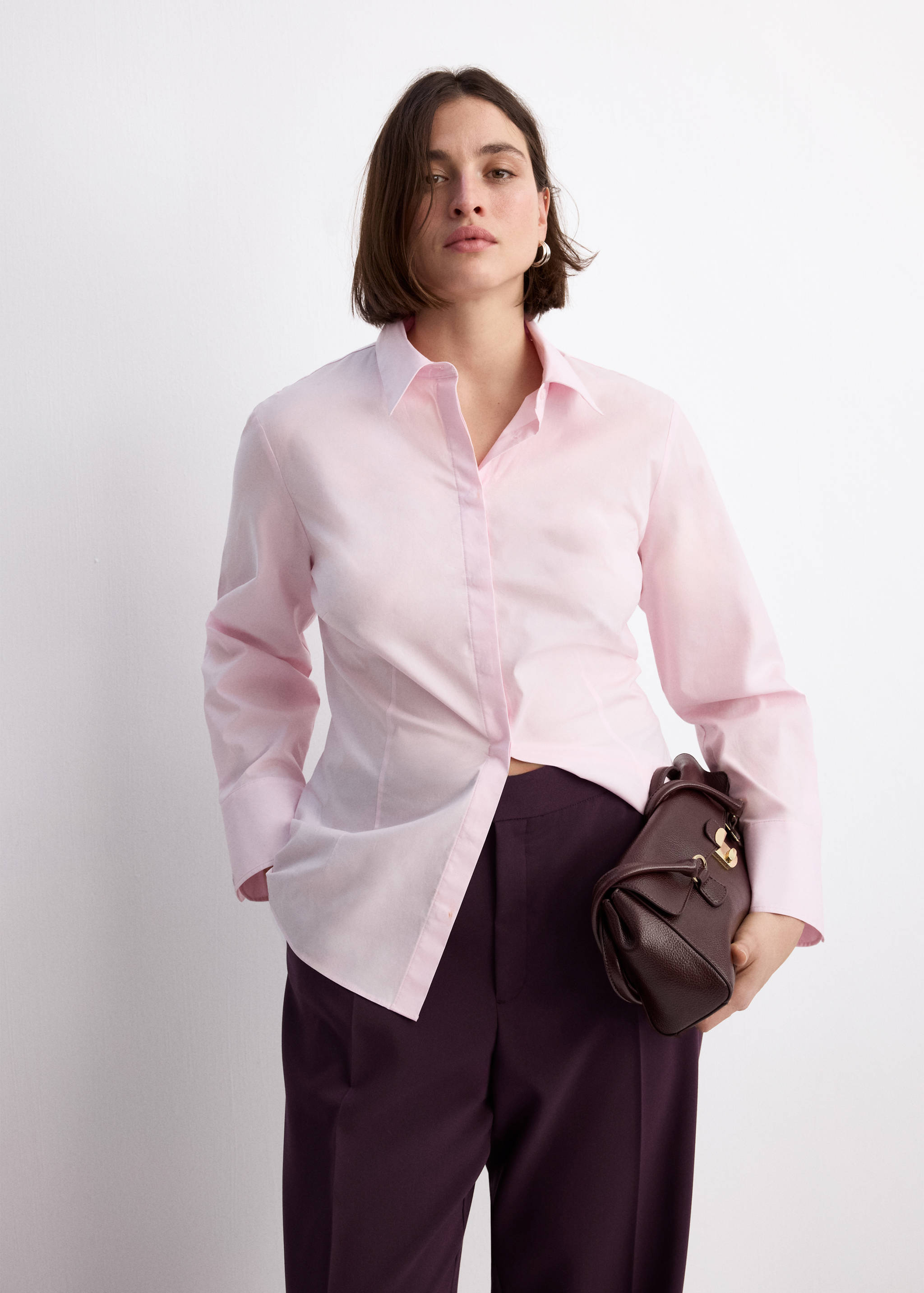 高腰直筒长裤 - null