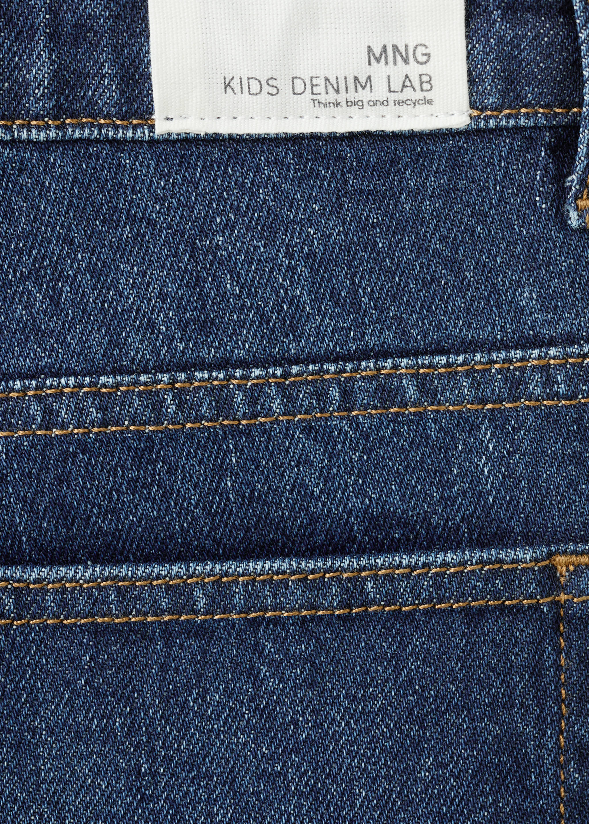 Jeans rectos bajo vuelto - Detalle del artículo 0
