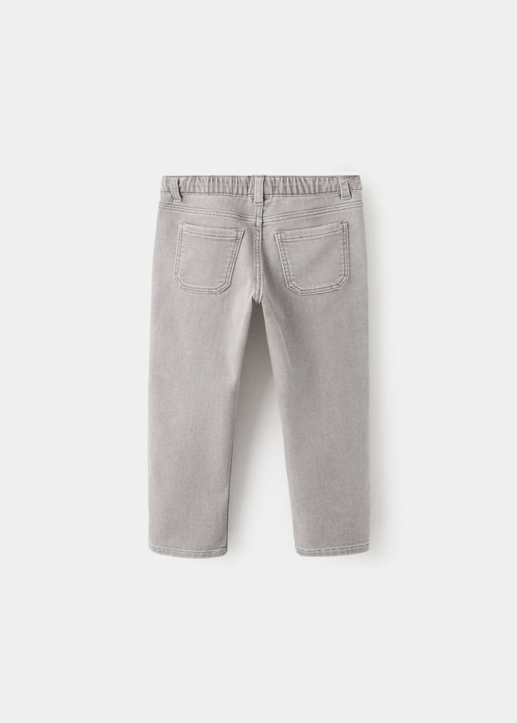 Slim fit jeans with cord drawstring — Denim Grey