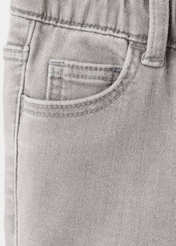 Slim fit jeans with cord drawstring — Denim Grey