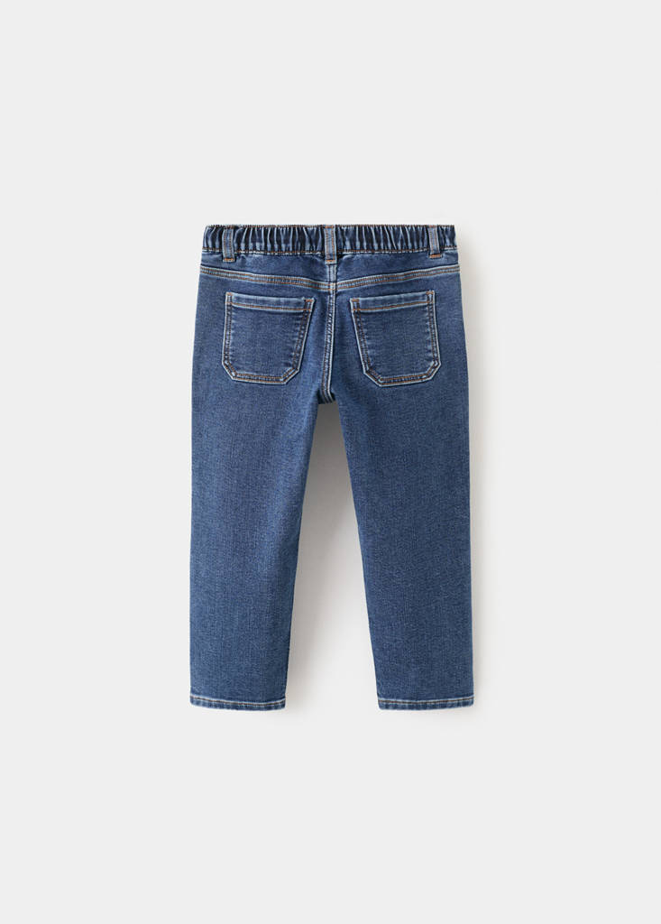 Slim fit jeans with cord drawstring — Dark Blue