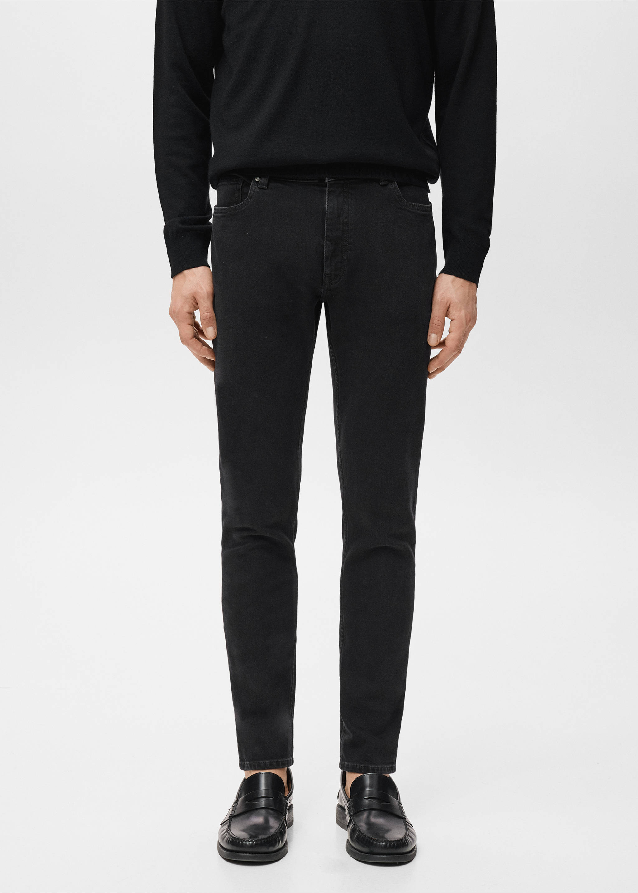 Jude skinny-fit jeans - Medium plane, Black denim. Ref: 27041243-00.