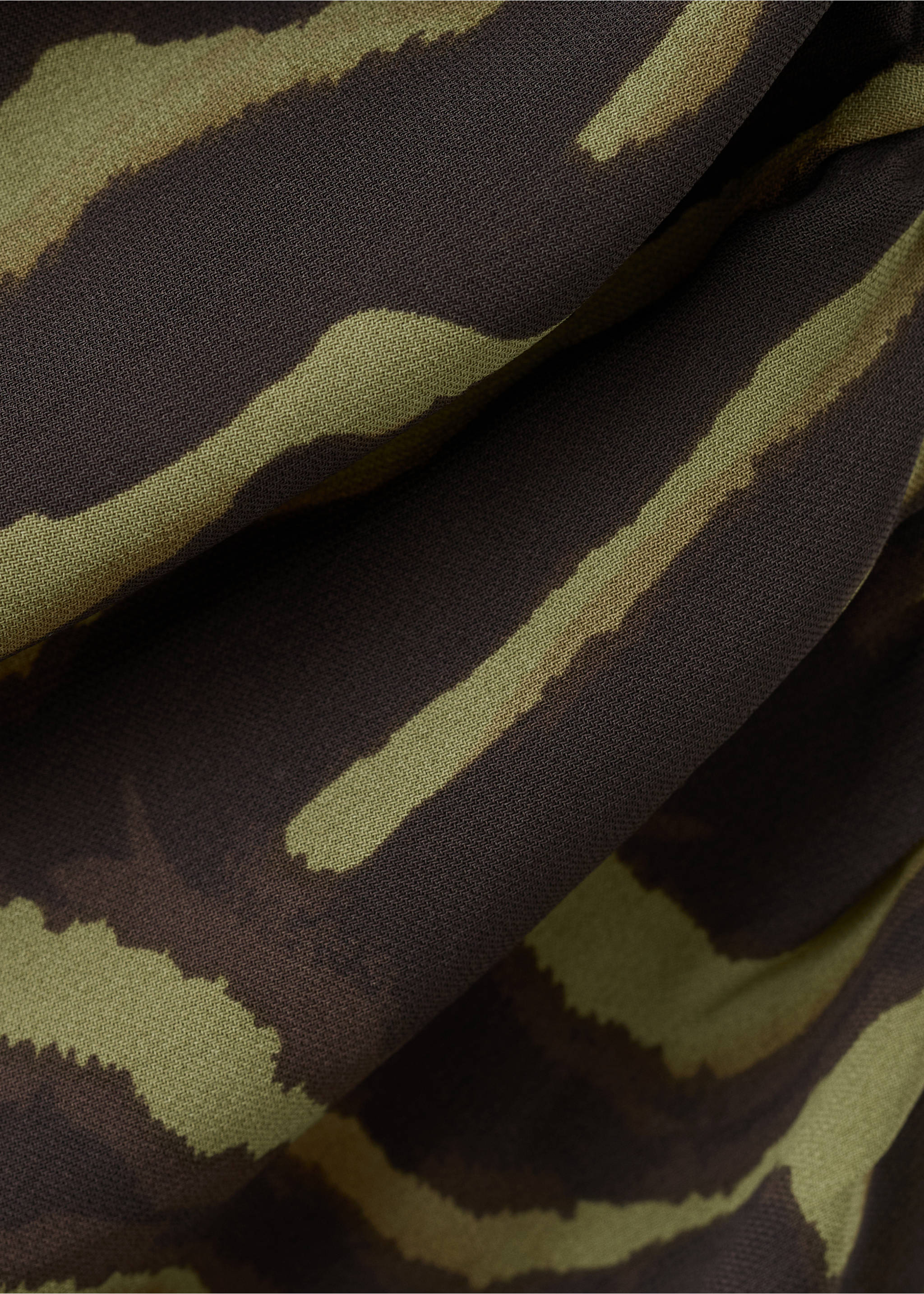 Asymetrické šaty s potiskem - Detail zboží 8, Zelená. Ref: 27041248-00.