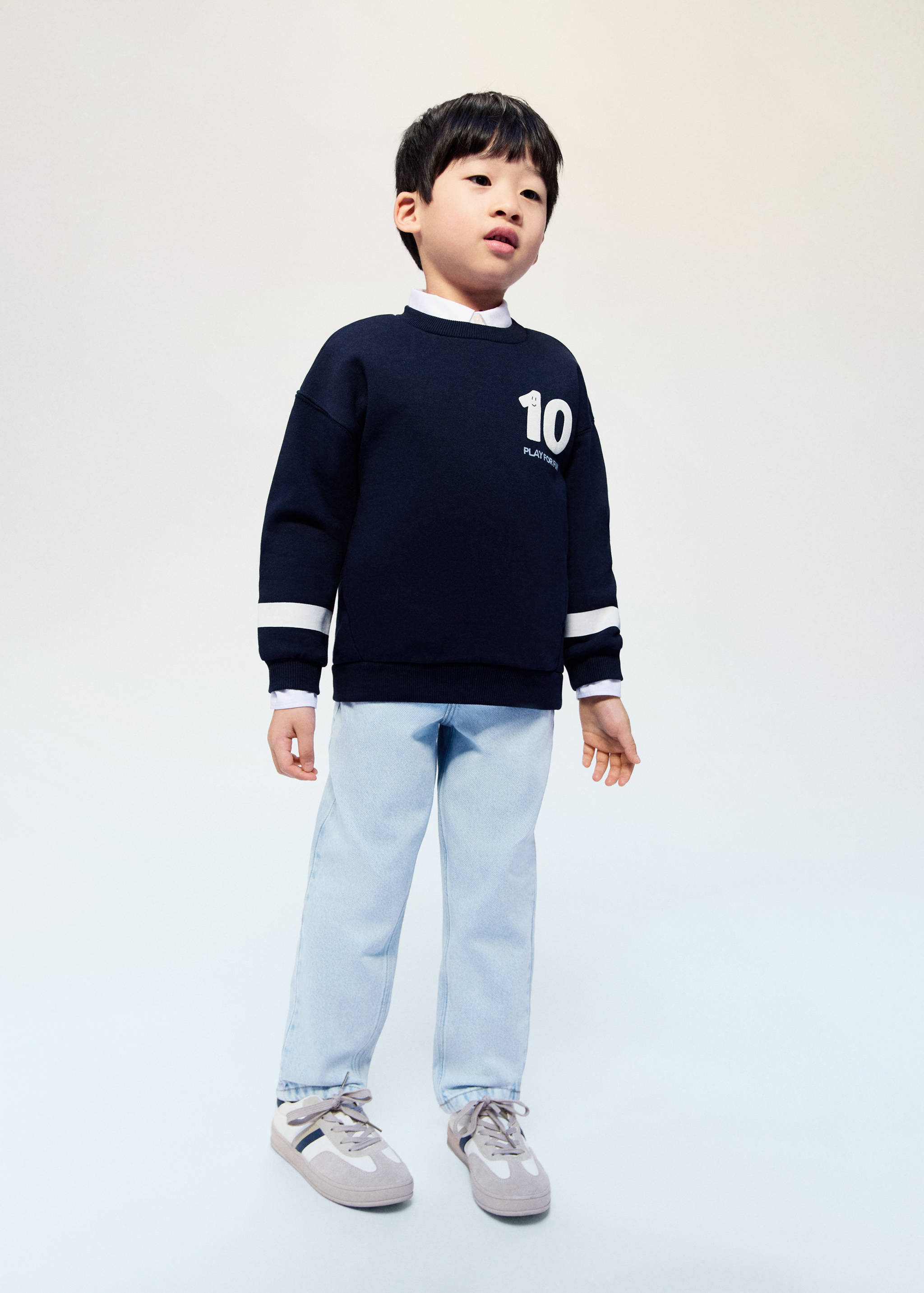 Straight cotton jeans - General plane