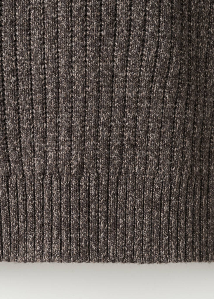 Wool-blend rib-knit sweater — Chocolate