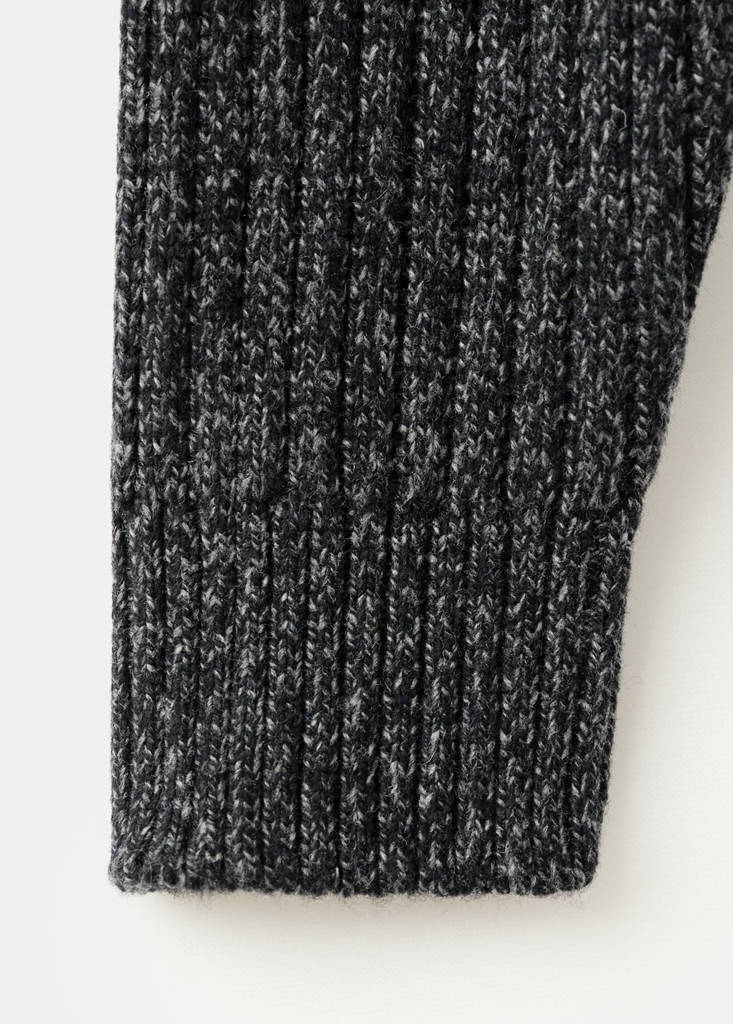 Wool-blend rib-knit sweater — Dark Heather Grey