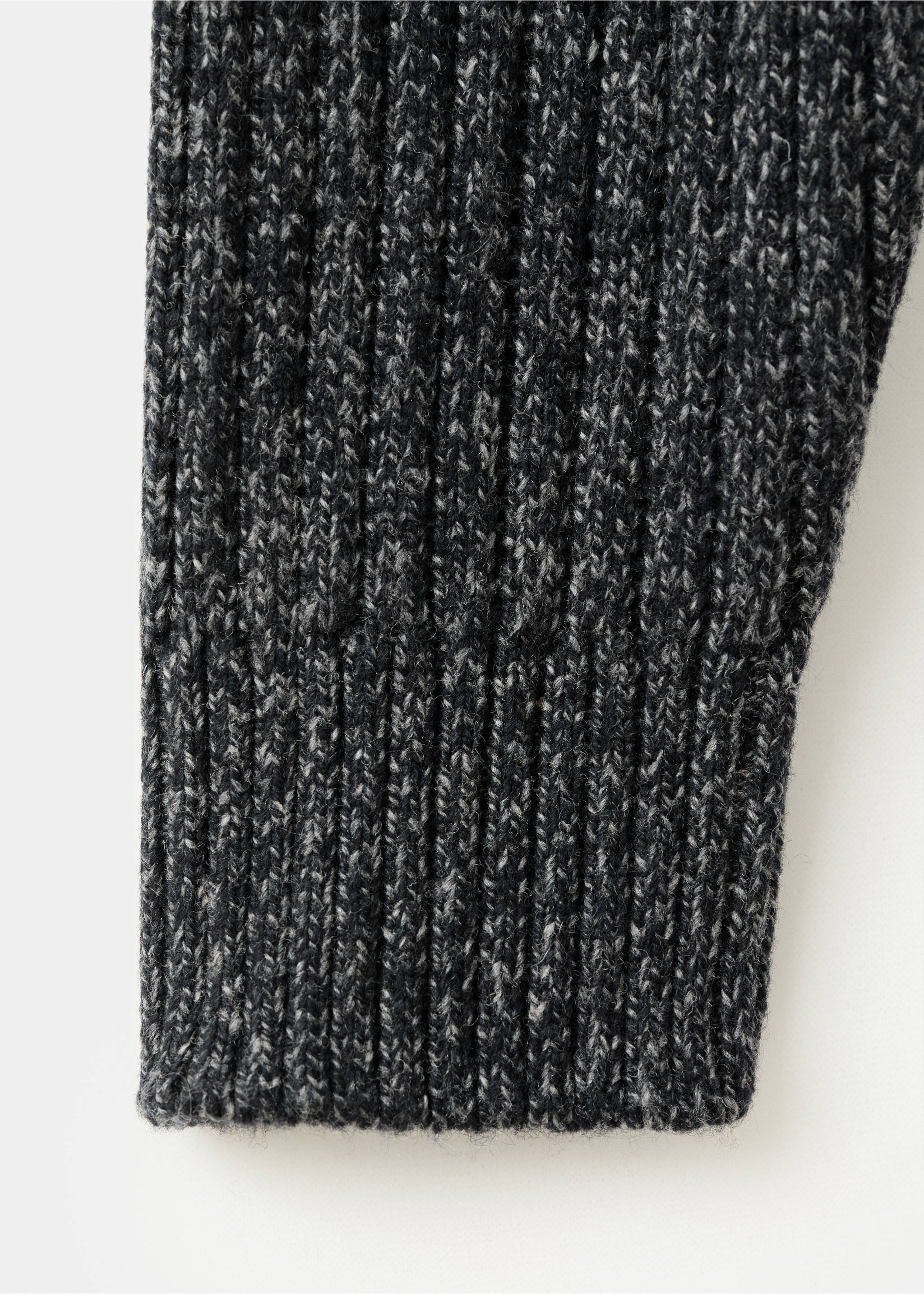 Wool-blend rib-knit sweater - Details of the article 0, Dark Heather Grey. Ref: 27041252-00.