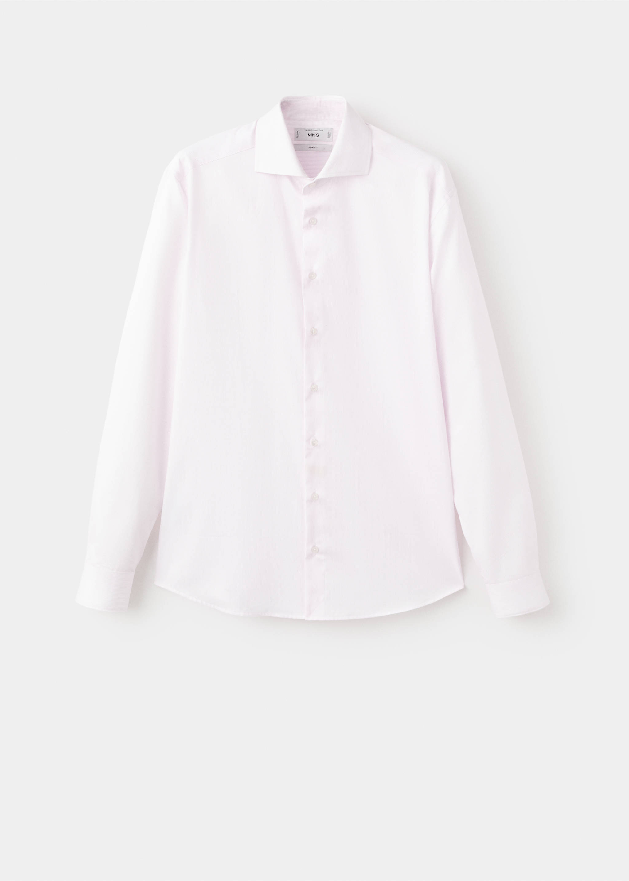 100% cotton slim-fit suit shirt - Article without model, Pink. Ref: 27041254-00.
