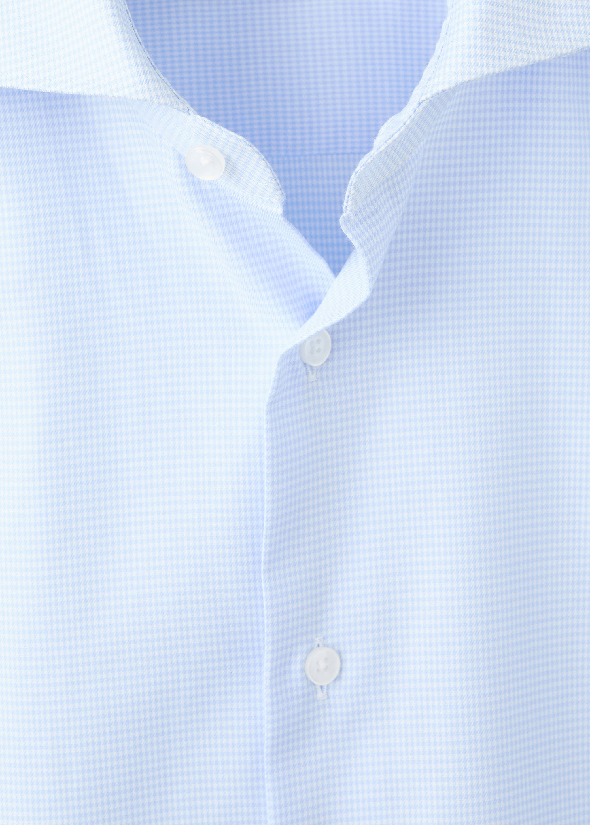 Костюмная рубашка slim fit из твила с микропринтом - Деталь изделия 8