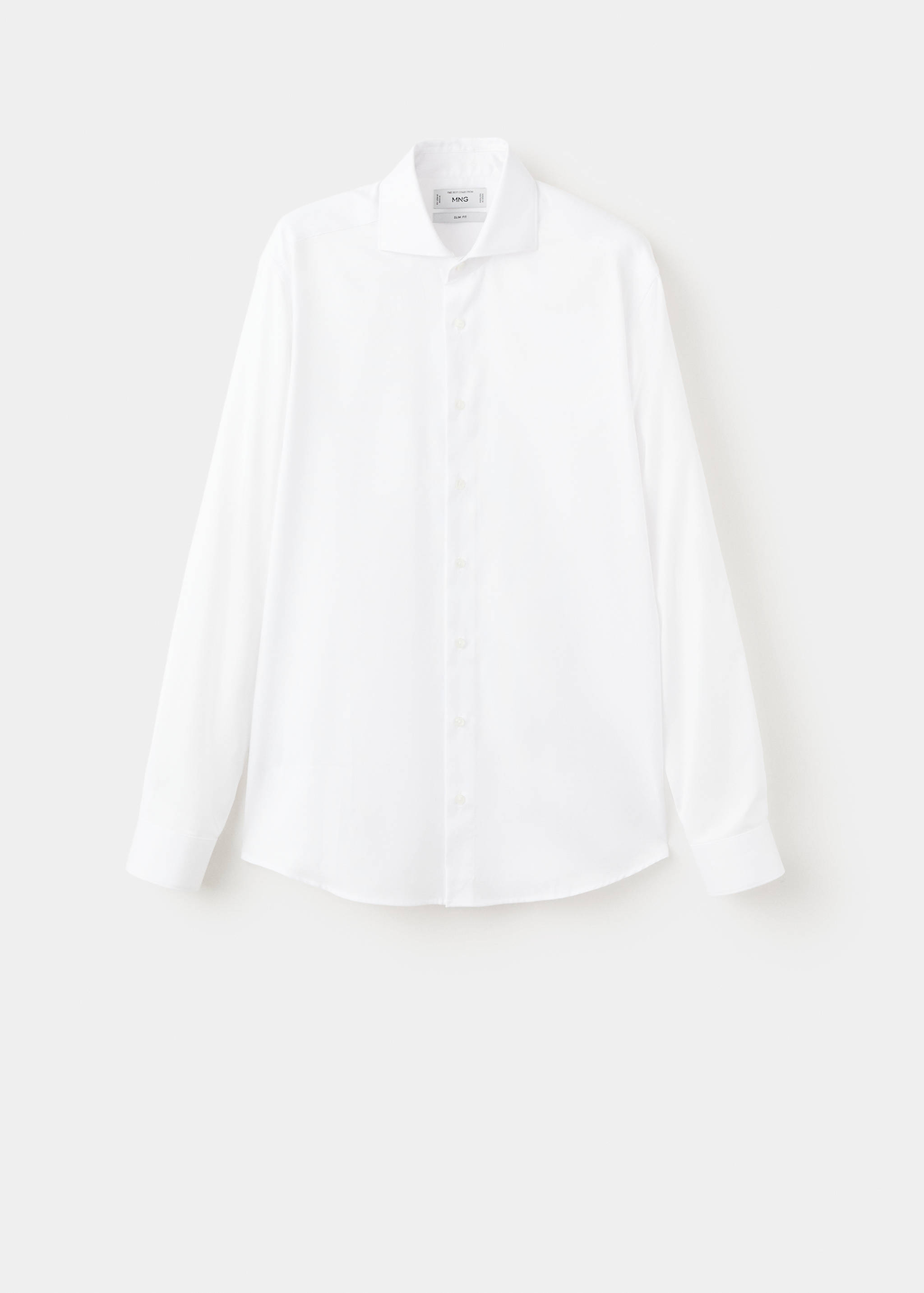 修身版型棉质西装衬衫 - null