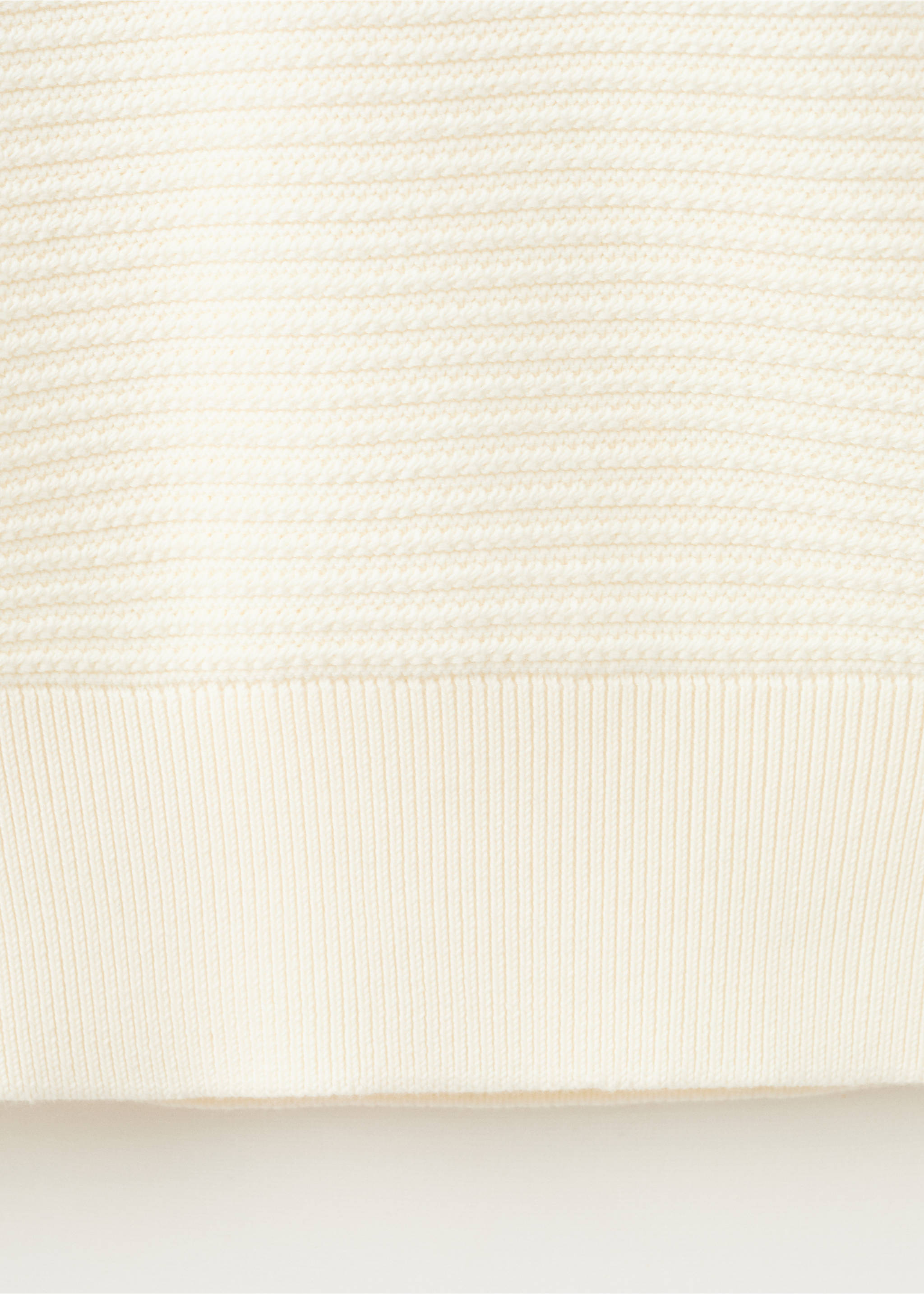 100%纯棉结构针织毛衣 - null, 灰白. Ref: 27041261-00.