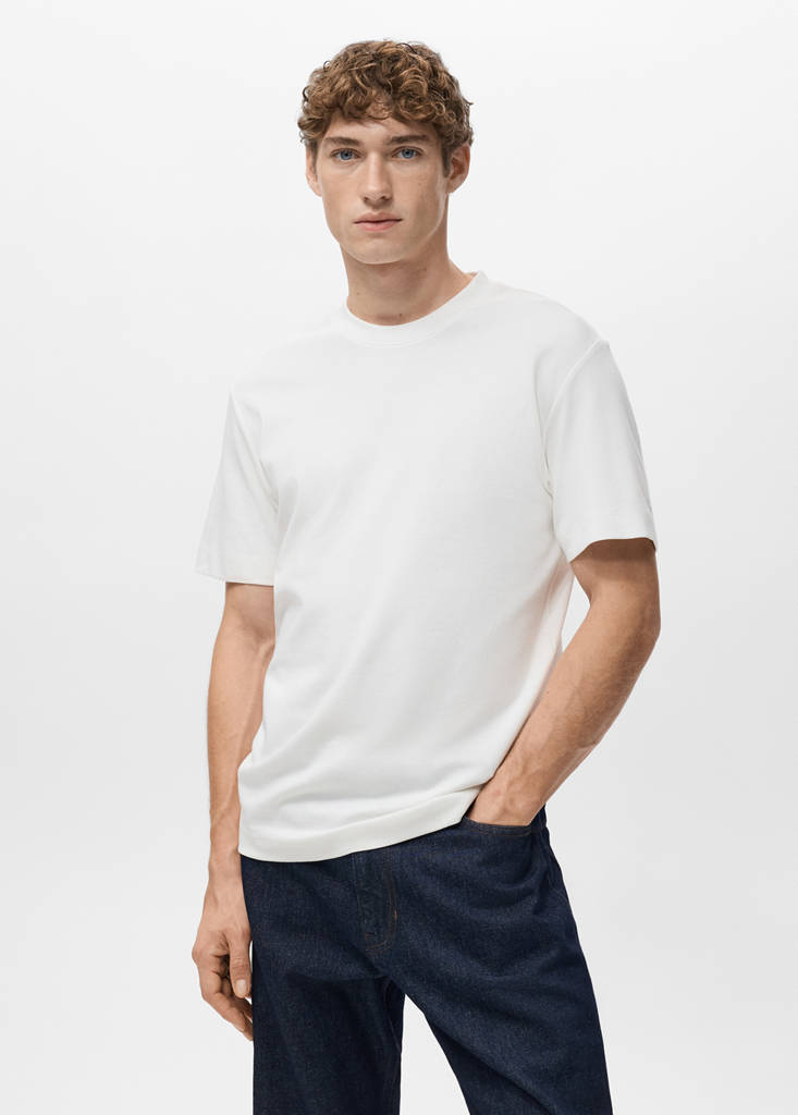 Medium weight regular fit T-shirt — Off White