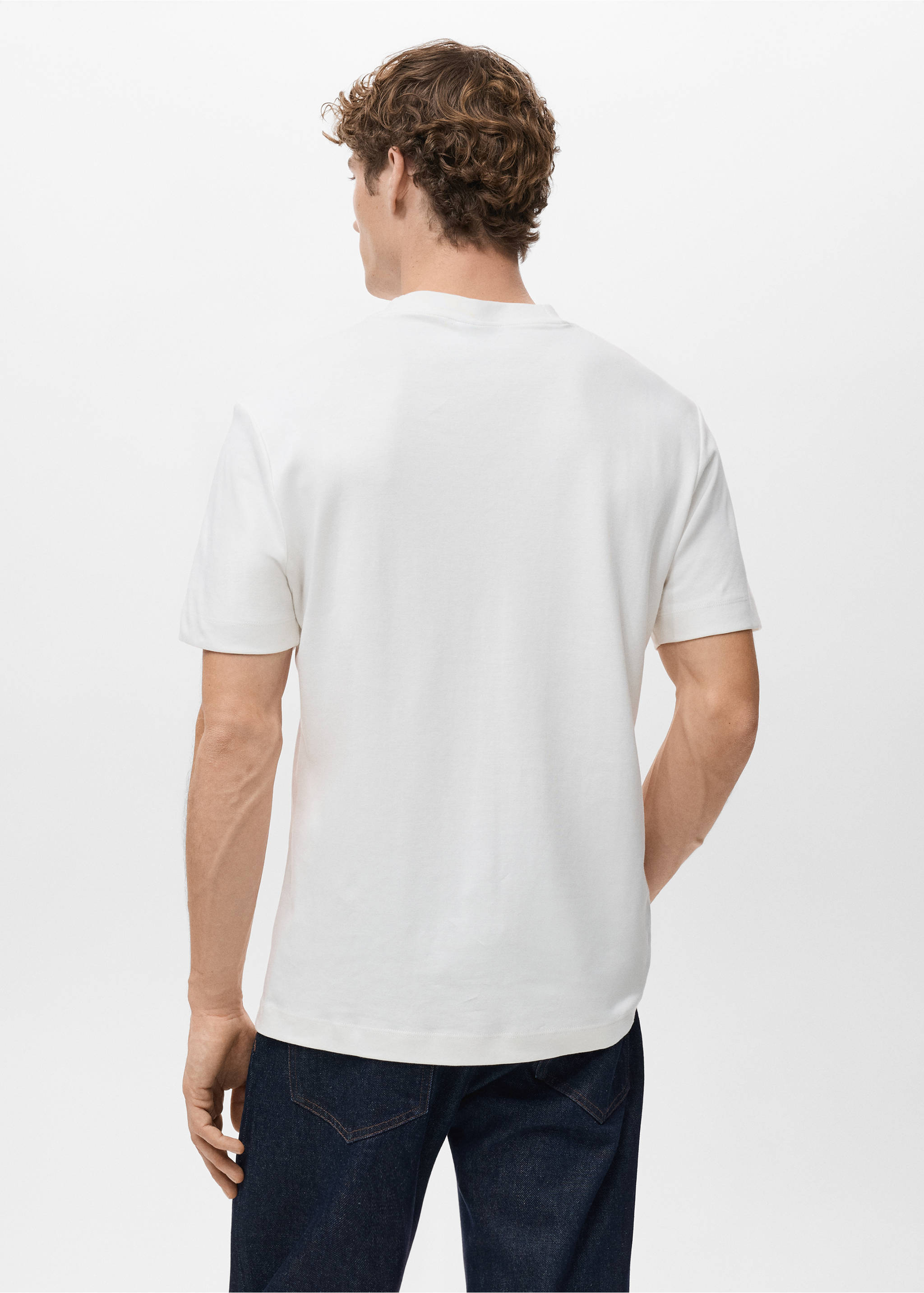 Samarreta medium weight regular fit - Revers de l'article, Blanc trencat. Ref: 27041262-00.