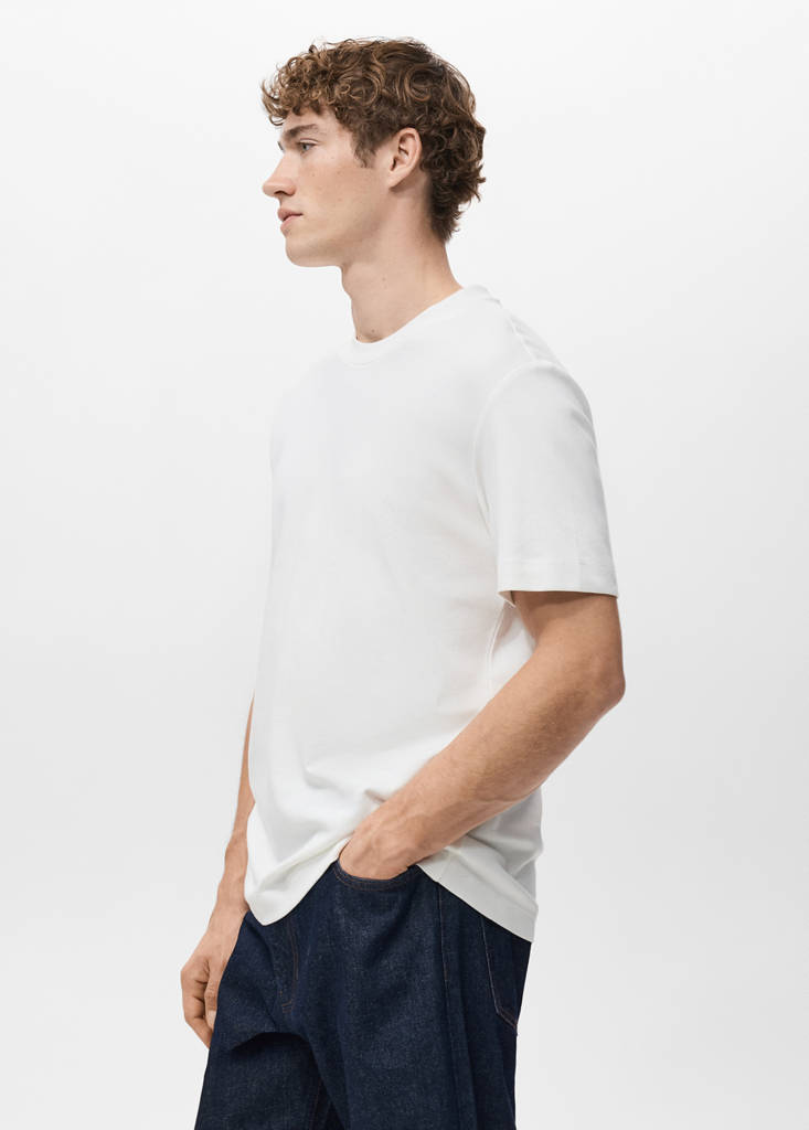 Medium weight regular fit T-shirt — Off White