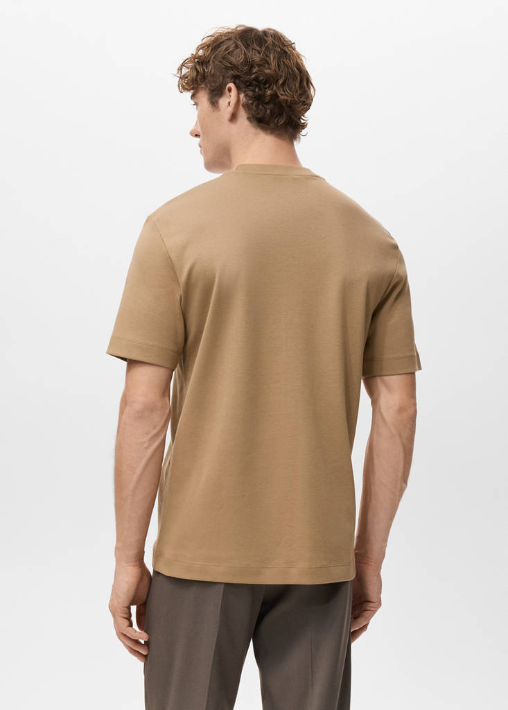 Medium weight regular fit T-shirt — Medium Brown