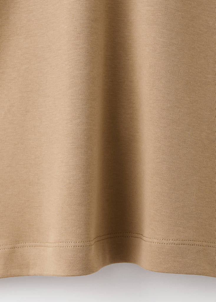 Medium weight regular fit T-shirt — Medium Brown