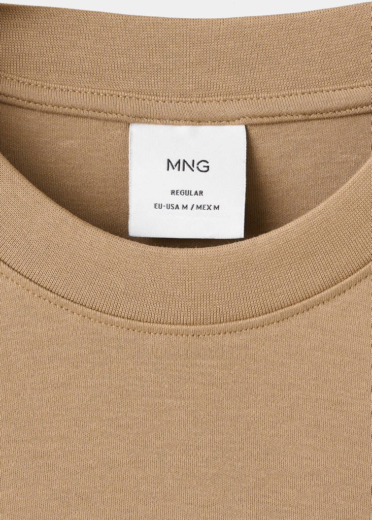 Medium weight regular fit T-shirt — Medium Brown