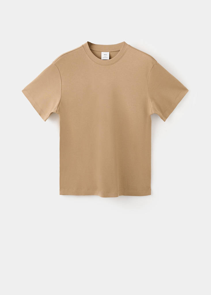 Medium weight regular fit T-shirt — Medium Brown