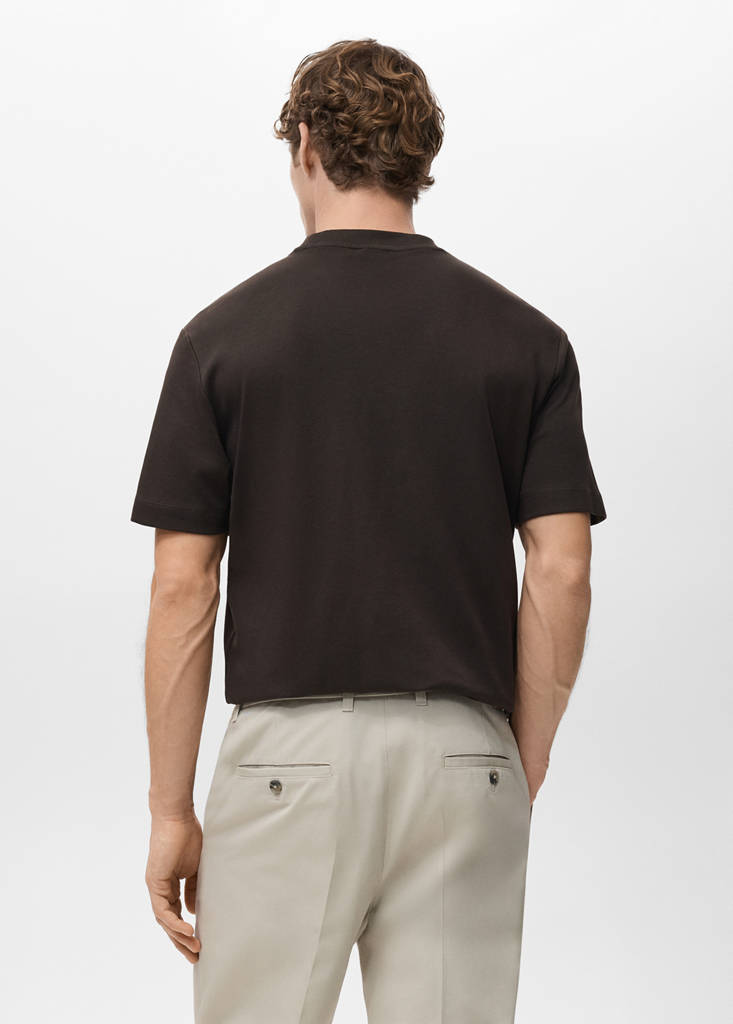 Medium weight regular fit T-shirt — Chocolate