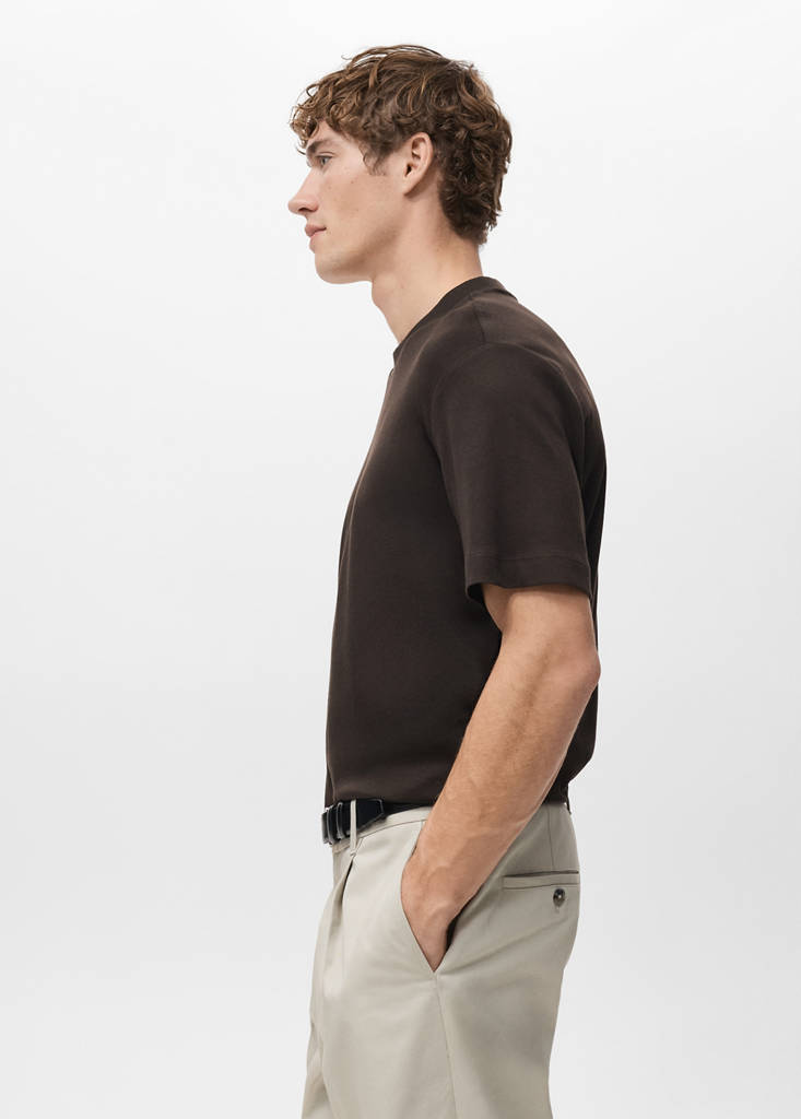 Medium weight regular fit T-shirt — Chocolate
