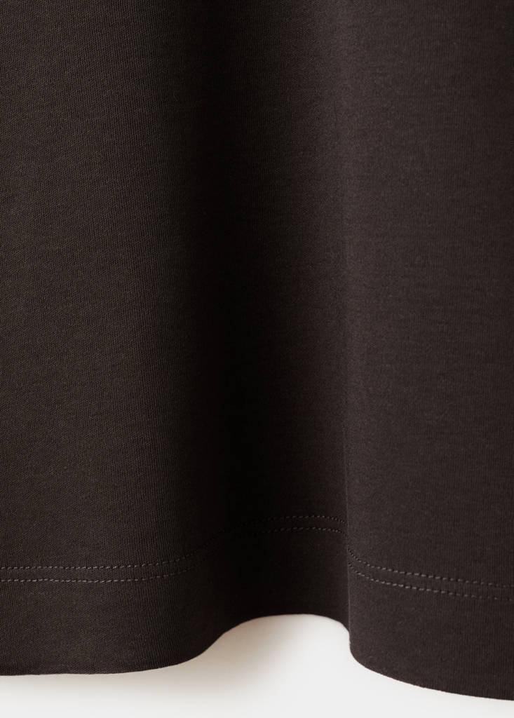 Medium weight regular fit T-shirt — Chocolate