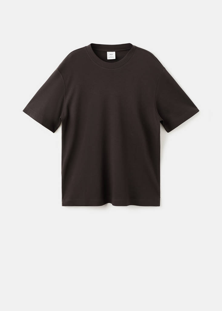 Medium weight regular fit T-shirt — Chocolate