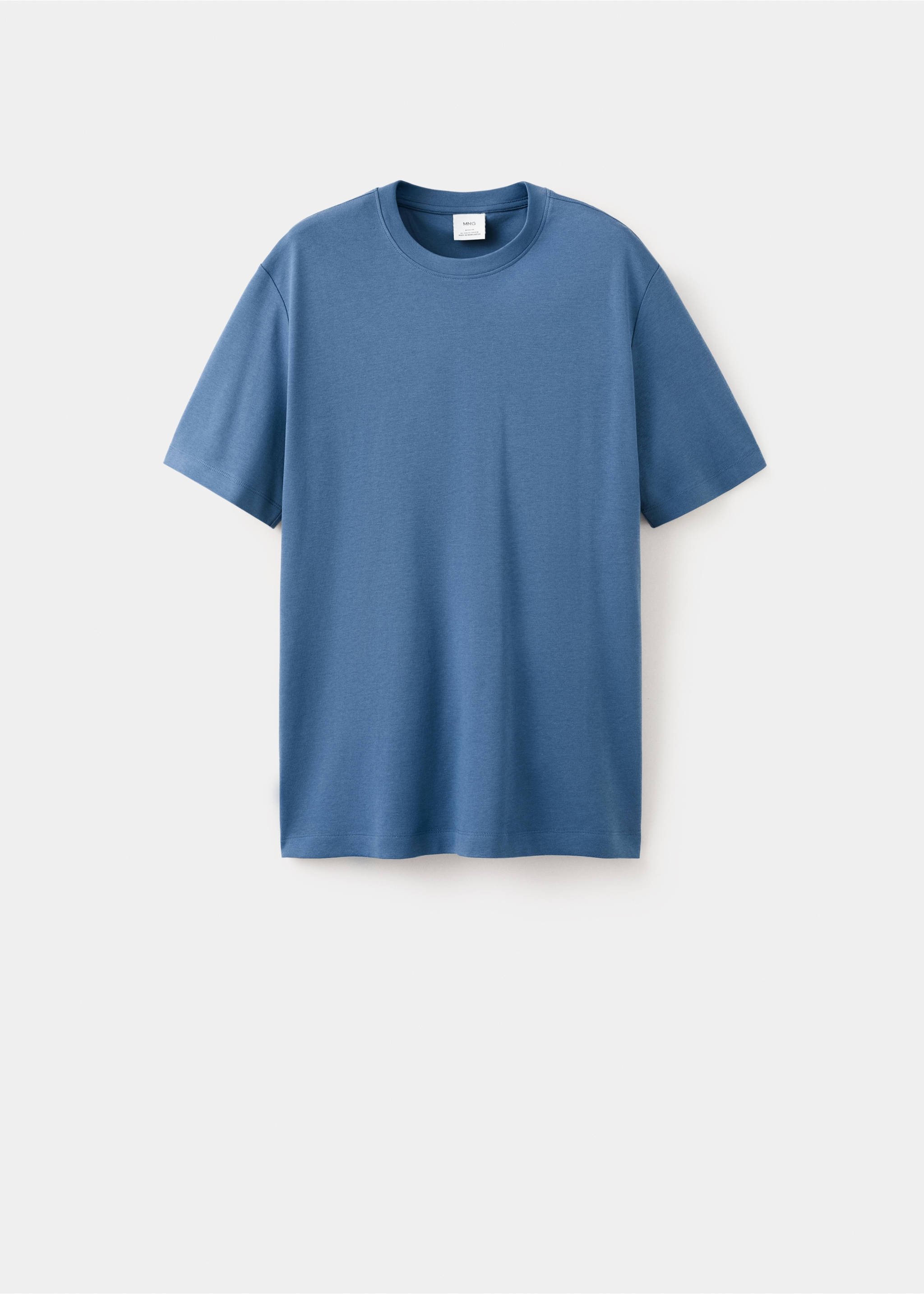 Medium weight regular fit T-shirt - Article without model, China Blue. Ref: 27041262-00.