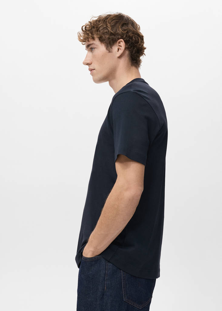 Medium weight regular fit T-shirt — Navy
