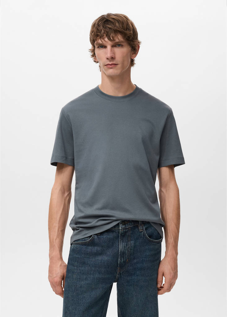 Medium weight regular fit T-shirt — Prussian Blue