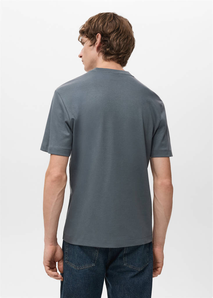 Medium weight regular fit T-shirt — Prussian Blue