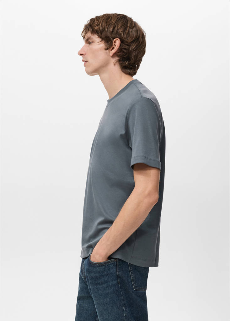 Medium weight regular fit T-shirt — Prussian Blue