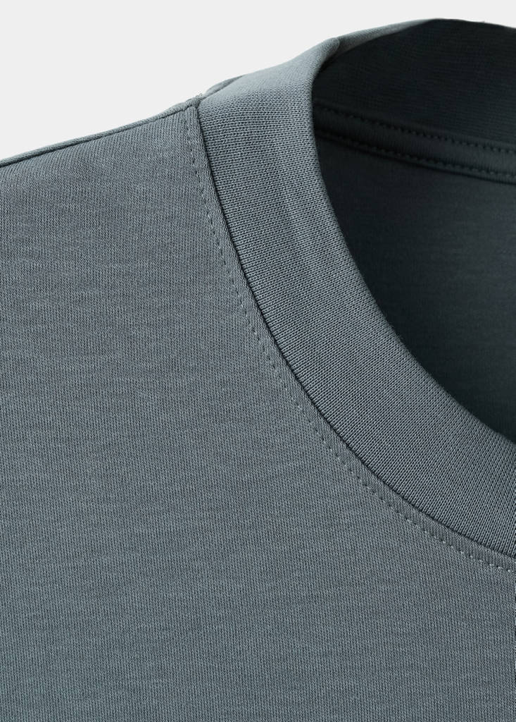 Medium weight regular fit T-shirt — Prussian Blue