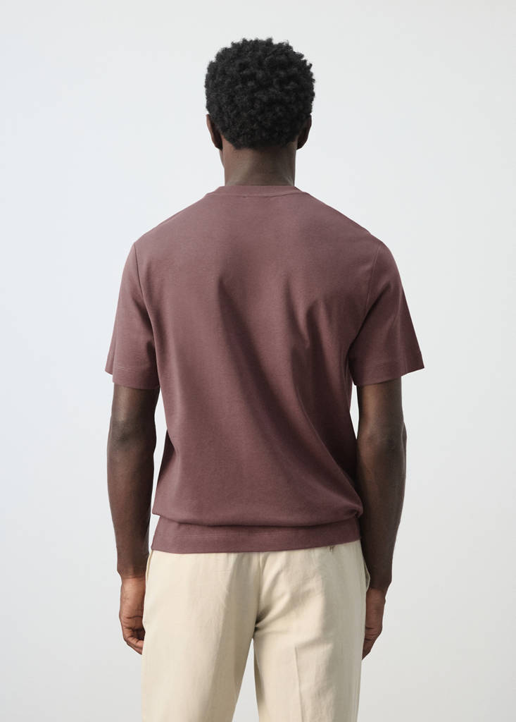 Medium weight regular fit T-shirt — Plum