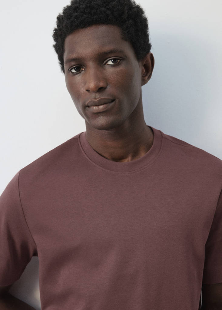 Medium weight regular fit T-shirt — Plum