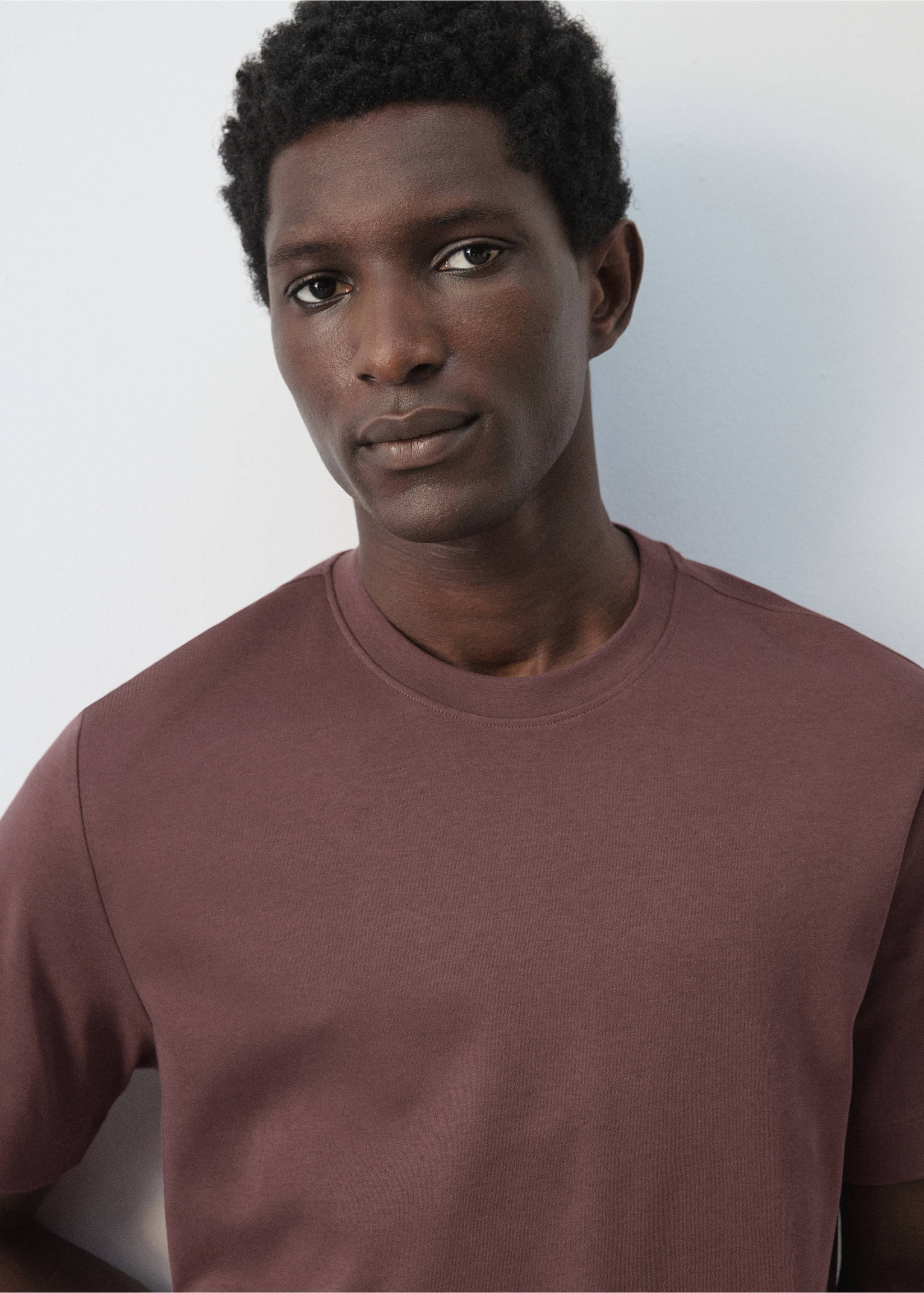 Camiseta medium weight regular fit - Detalle del artículo 1, Ciruela. Ref: 27041262-00.