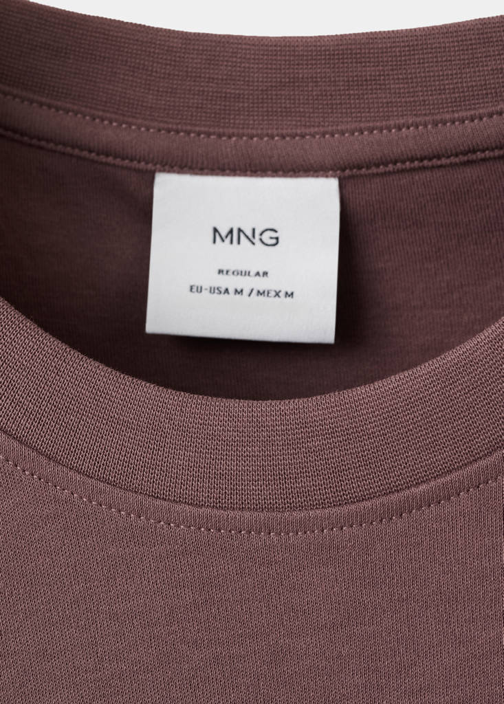 Medium weight regular fit T-shirt — Plum